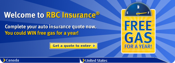 Welcome to RBC Insurance&reg;. Complete your auto insurance quote now. You could WIN free gas for a year!