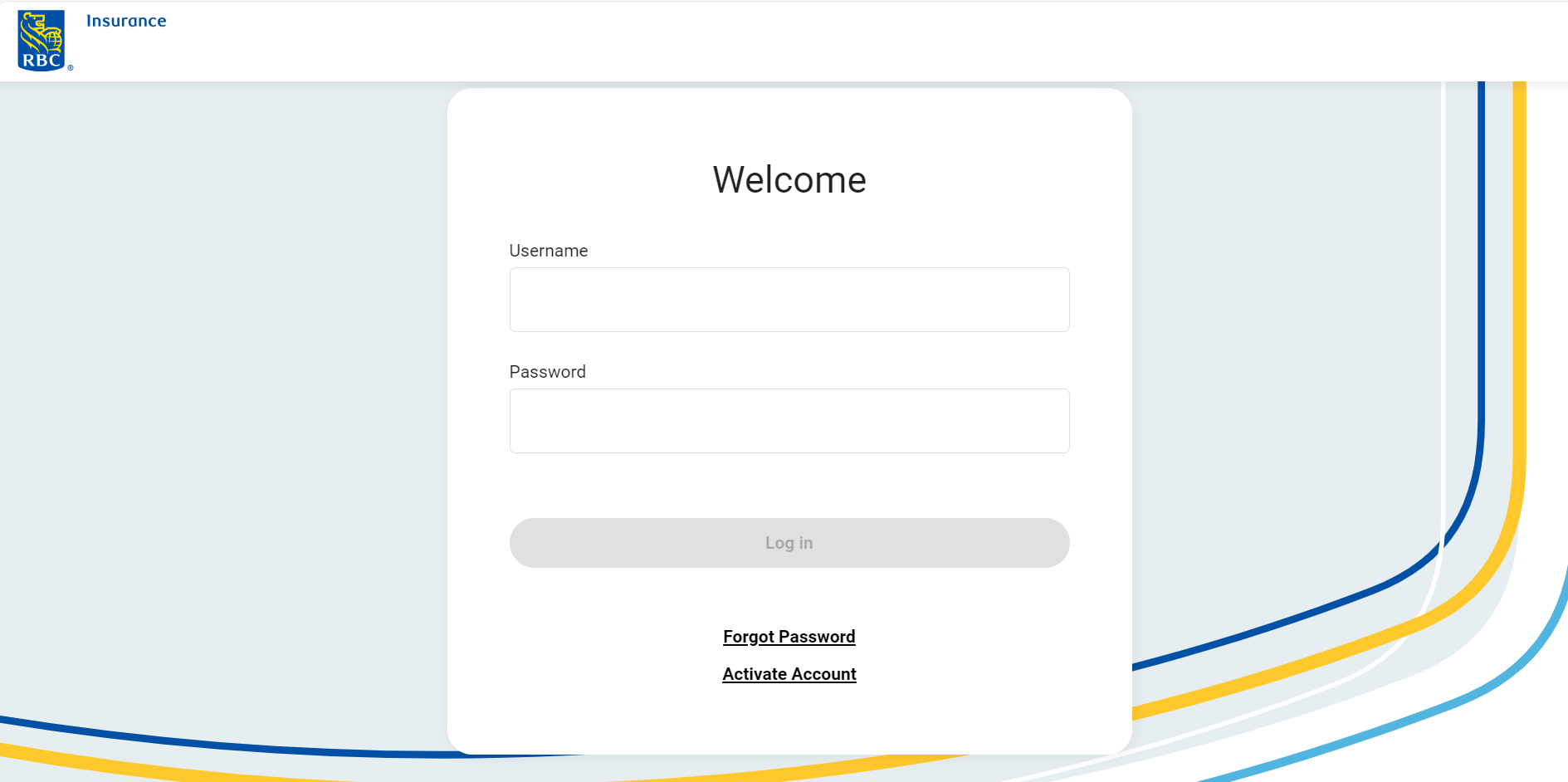 Sample screenshot image of Plan Administration log in page showing a form to input User Name and Password 